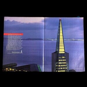 1992 Transamerica Life Pyramid Skyscraper Print Ad ASICS Gel Saga Shoes VINTAGE